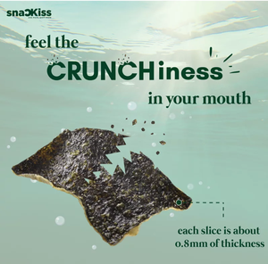[HALAL] Algues grillées végétaliennes collations saines naturelles pour végétarien faible en cholestérol saveur originale Value Pack - Product Image 3