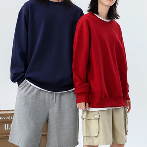 Sudadera lisa de cuello redondo unisex personalizada con logotipo estampado bordado Sudadera de cuello redondo de algodón en blanco de alta calidad para hombre - Product Image 2