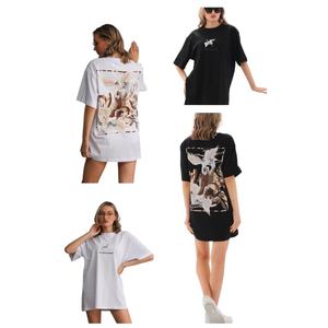 Camiseta Extra Grande, Estilo Urbano, Estampado Gráfico Vintage, Talla Grande, Algodón Grueso, OEM ODM - Product Image 4