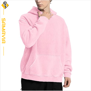 OEM personnalisé lavage à l'acide polaire sweats à capuche hommes pull sweat anti-boulochage séchage rapide respirant brodé RTS - Product Image 3