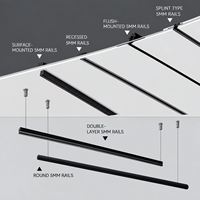 Système magnétique de rail lumineux pour plafond, 5 spots LED Dali, IRC élevé, anti-éblouissement, CCT, grille, 3 fils, pour éclairage sur rail magnétique