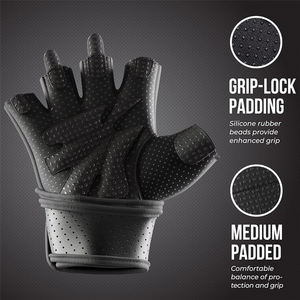 Guantes de gimnasio profesionales con agarre antideslizante Material duradero y soporte de muñeca para entrenamiento físico - Product Image 2