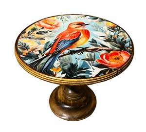 ที่ตั้งเค้กไม้รูปหัวใจสีแดงสำหรับวางบนโต๊ะสำหรับงานแต่งงานที่วางโชว์ขนมหวานทำด้วยมือไม้มะม่วง - Product Image 2