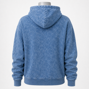 Sweat à capuche pour femme, effet délavé, tissu doux et coupe ample pour un style décontracté et confortable. - Product Image 3