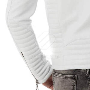Diseño personalizado chaqueta de invierno Color personalizado Hombres Chaqueta de cuero Streetwear Hombres Chaqueta de cuero - Product Image 6