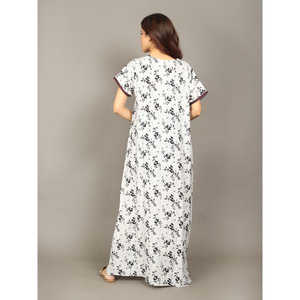 Chemise de nuit maxi Evolve pour femme en viscose Liva, tissu tissé super doux et confortable avec poche - Product Image 5