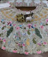 Lehenga Choli pour femme en organza de soie de qualité supérieure, avec dentelle, broderie élégante, sequins, travail de découpe, et tissu Cancan Patta, élastique