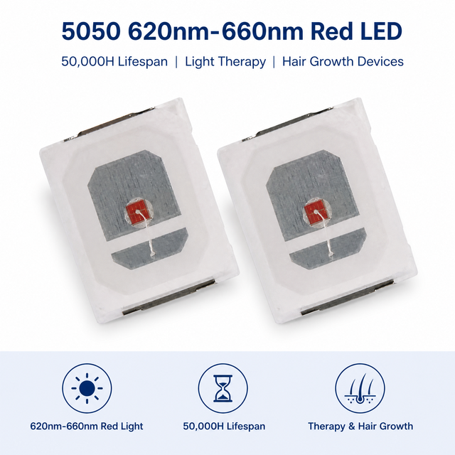 Deep Red 650nm 660nm 680nm SMD LED Chips 5mW 10mW High Power Epistar Chip for Red Light Therapy 2835 3030 5730 5050 5054