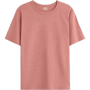 Camiseta de Manga Corta para Hombre, Cuello Redondo, Color Rosa, Corte Regular, Estilo Casual, 100% Algodón Jersey - Product Image 4