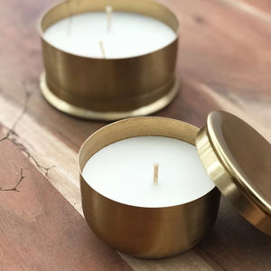 Oro Cobre 8Oz 10Oz 12Oz 14Oz Tarros de velas de lujo Impresión personalizada Vasos vacíos para Diwali para barras y fabricación de velas únicas - Product Image 2