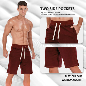 <b>Men's</b> Jogger Cotton <b>Shorts</b> <b>Sweat</b> <b>Men</b> Fitness Running French Terry <b>Short</b> Breathable Gym <b>Shorts</b> Cotton <b>Shorts</b> - Product Image 3