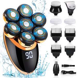 Afeitadora Eléctrica Recargable por USB para Hombre, Afeitadora Rotativa Húmeda/Seca con Cabezal Giratorio, Resistente al Agua IPX7, Mini Afeitadora para Cara y Cuerpo, para Uso en Autocaravanas - Product Image 2