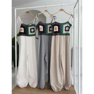 Jumpsuit Bohemio de Lino Jasmin Szneli 1280-08, Diseño Transpirable de Cintura Alta - Product Image 1