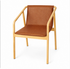 Sillas Modernas de Madera para Hotel con Cojines de Espuma, Patas Cónicas, Respaldo Sólido, Diseño Contemporáneo, Muebles Comerciales para Interiores - Product Image 3