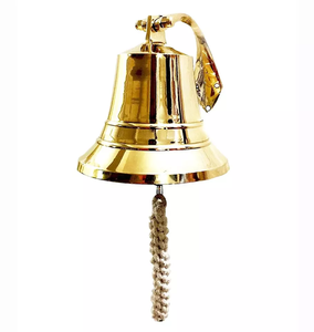Campana de Barco de Latón Antiguo de 4 Pulgadas, Diseño Náutico Marítimo, Impresión Personalizada, Decoración de Pared Pulida para Interiores y Exteriores - Product Image 1