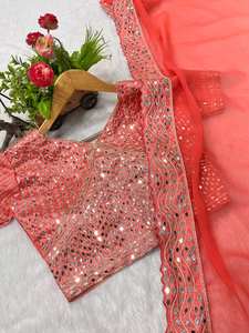 Beautiful Traditional <b>Yellow</b> Color <b>Saree</b> by Ethnic World Creation for Wedding Party Festive Wear Heavy Faux Georgette Quick Dry - Product Image 5