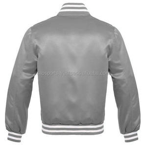 Chaqueta Bomber de Satén para Hombre, Estilo Urbano, Invierno, Ribete Rojo y Blanco, Servicio Personalizado OEM, MOQ Bajo de 10 Piezas, Impermeable y Ecológica - Product Image 4