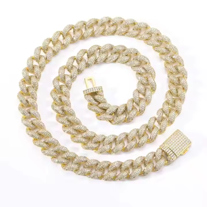 Hip Hop Style 16mm cochon nez chaîne cubaine collier or Rose or jaune or blanc laboratoire cultivé diamant fiançailles cadeau de mariage USA - Product Image 3