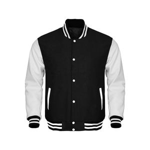 Nouvelle veste d'hiver en laine extérieure pour hommes Stand College Sports Letterman Bomber Coat Light Hood OEM Service disponible - Product Image 1