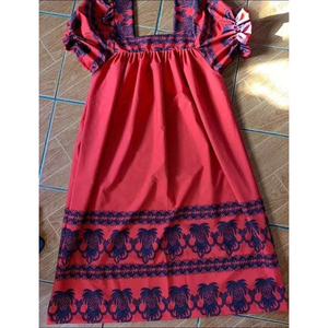Tribal Tropical <b>Hawaiian</b> Design Mumu <b>Dress</b> <b>Women</b> Custom Digital Printed Solid Lace Knee-Length Short Sleeve Eco-Friendly - Product Image 6