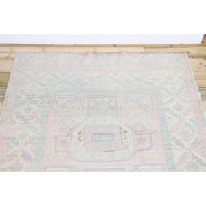 Tapis turc vintage 4,1 x 6,4 pieds, tapis de sol, tapis en laine rose - Product Image 4