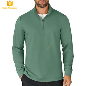Men's Casual Long Sleeve Quarter Zip Pullover Sweatshirt Stylish Fashion Top Stand Collar Lightweight Breathable Embroidered - Product Image 1