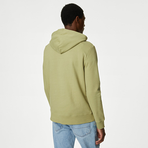 Sudadera con capucha de lujo para hombre, sudadera de algodón 100% con cuello de lujo de alta calidad, ropa deportiva térmica con logotipo personalizado serigrafiado para invierno - Product Image 3