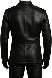 Men's Genuine <b>Leather</b> Stand Collar Waterproof Eco-Friendly Outerwear <b>Jacket</b> Wholesale High Quality Zipper <b>Long</b> Sleeve - Product Image 2