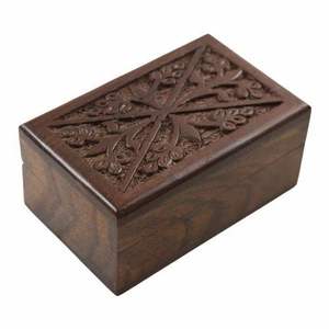 Caja de Almacenamiento de Joyas de Madera Duradera, Personalizable, de Estilo Clásico, Diseño de 1 Capa, Hecha a Mano con la Mejor Artesanía, para Guardar Piezas de Joyería - Product Image 1