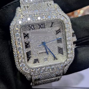 นาฬิกาเพชรโมอิสเคลื่อนไหวสไตล์ญี่ปุ่นตัวอักษรโรมัน VVS นาฬิกาข้อมือปรับแต่งได้ - Product Image 1