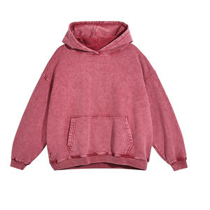 Sweat à capuche surdimensionné élégant pour hommes avec poche avant Confortable à la mode Vêtements décontractés pour l'hiver basiques coton mélangé - Product Image 4