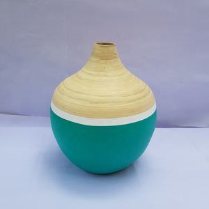 Assaisonnement vase en bambou filé écologique de haute qualité pour la décoration de la maison et du salon de mariage fabriqué au Viet Nam - Product Image 5