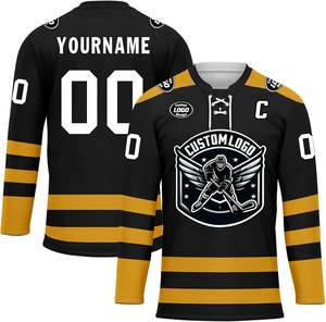 Kit de maillot de hockey sur glace d'usine tissu évacuant l'humidité à séchage rapide parfait pour les équipes de compétition jeunes et adultes - Product Image 1