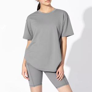 Custom Made Best Quality Women's Above <b>Knee</b> Canvas Casual Set 2-Piece Personalized Logo Solid 100% Cotton OEM Service - Product Image 2