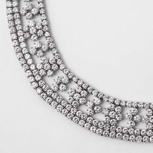 White Gold 14K 90.00ct Lab Grown Diamond Collar Necklace Luxury Fine Jewelry Perfect <b>Gift</b> for Women <b>Birthday</b> and Anniversary - Product Image 2