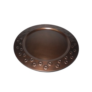 Stylish Border New Charger Plates Metal Wedding Organizer Handmade <b>Serving</b> <b>Dishes</b> for Hotel Dinner Restaurant Home Table <b>Dishes</b> - Product Image 5
