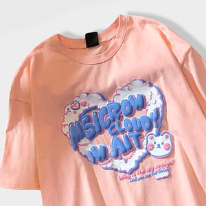 เสื้อยืดผู้ชายโอเวอร์ไซส์ทรงหลวมพิมพ์ลาย100% ผ้าพัฟฟ์คอตตอนเสื้อลำลองออกแบบได้ตามต้องการ - Product Image 5