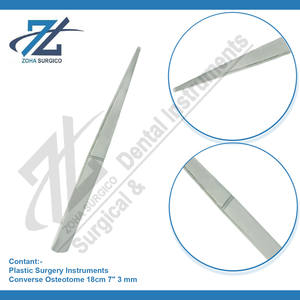 CONVERSE Osteotome 18cm 7 "3mm Acero inoxidable alemán de alta calidad con mango redondo plano ergonómico base instrumentos quirúrgicos - Product Image 3