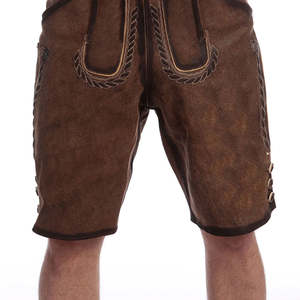 Nouveau Short Lederhosen Bavarois en Daim Véritable pour Homme, Personnalisable, Uni, Décontracté, Écologique, Infroissable 2025 - Product Image 4