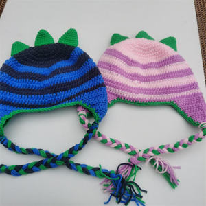 หมวกไหมพรมถักลายทางแฟชั่น EFANBEANIE หมวกไหมพรมถักลายนกฮูกแบบกำหนดเอง หมวกบีนนี่ผ้าฝ้ายถักลายทางสำหรับฤดูหนาว พร้อมที่ปิดหูแบบถักเปีย ทำด้วยมือสำหรับเด็กผู้หญิง เหมาะสำหรับการเดินทาง - Product Image 5