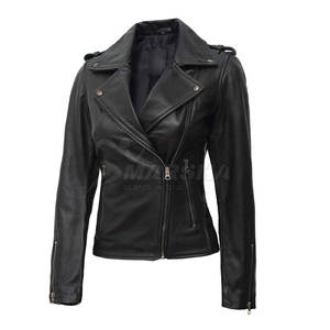 Veste en cuir de haute qualité Logo personnalisé Veste en cuir Vêtements à la mode Veste en cuir pour femmes - Product Image 1