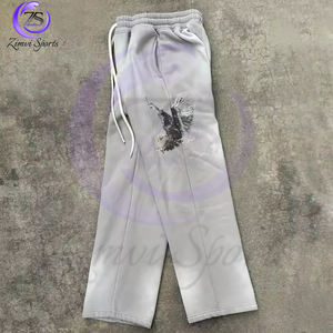 Jersey 2025 estilo más nuevo servicio OEM ODM hecho a medida 2 uds sudaderas con cordón y pantalones de chándal chándales de lavado ácido - Product Image 2