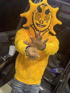 Y2K <b>Hoodie</b> for Men and Women <b>Black</b> Adorned with Rhinestones Full Zip Design <b>Oversized</b> Sweatshirt Perfect for Trendy Streetwear - Product Image 3