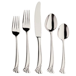 Couverts en acier inoxydable poli doré au design de luxe, fabricant et exportateur indien, ensemble de couverts en métal antique pour le dîner - Product Image 2