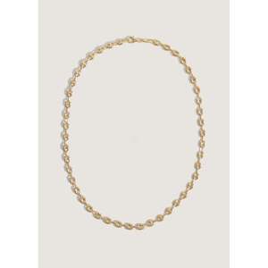 Collar de Cadena Marinera Acolchada de Moda en Oro de 14k con Diamantes y Perlas, Bañado en Rodio, para Regalo de Boda o Compromiso - Product Image 3
