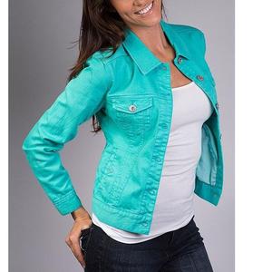 Nouvelle arrivée Veste en jean pour femme Winer pour femme Haut court élastique long Vêtements en jean décontractés pour femme Vestes en jean de BD - Product Image 5