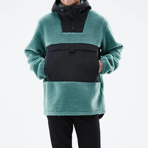 เสื้อฮู้ดขนแกะเชอร์ปาสำหรับผู้ชายเสื้อมีฮู้ดแฟชั่นลำลองสำหรับผู้ชายระบายอากาศขนาดใหญ่ออกแบบได้ตามต้องการ - Product Image 1