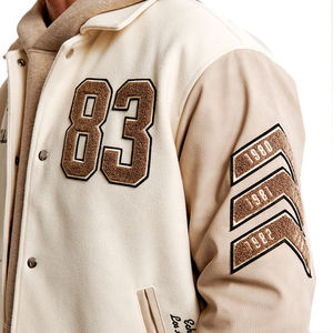 Hombres Baloncesto Letterman Chaqueta Con Su Logotipo Personalizado Chenille Bordado Parches Letterman College Chaqueta de Béisbol para los hombres - Product Image 2