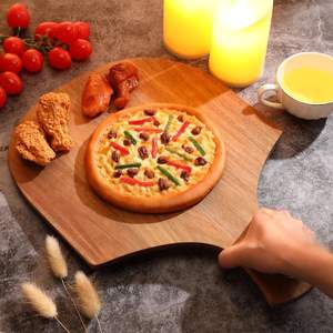 12 piezas de cáscara de pizza, cáscaras de pizza de madera de 17x12 pulgadas para hacer paleta de madera con mango colgante para cortar pizza - Product Image 4