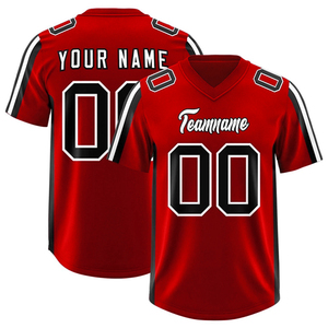 Camisetas de Fútbol Americano Unisex al por Mayor, Alta Calidad, 100% Poliéster, Tallas Grandes, Manga Corta, Personalizadas con Transferencia Térmica - Product Image 2